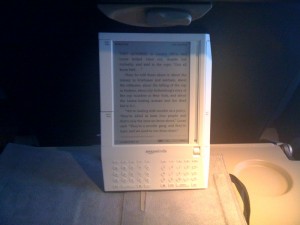 Kindle on the plane